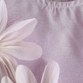 Girls Lavender Floral Applique Short Sleeve Top With Shorts Sets 2 pc. Sets