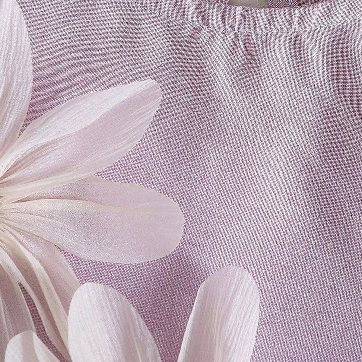 Girls Lavender Floral Applique Short Sleeve Top With Shorts Sets 2 pc. Sets
