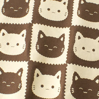 Boys Brown Cat Print Short Sleeve T-Shirt Tshirts
