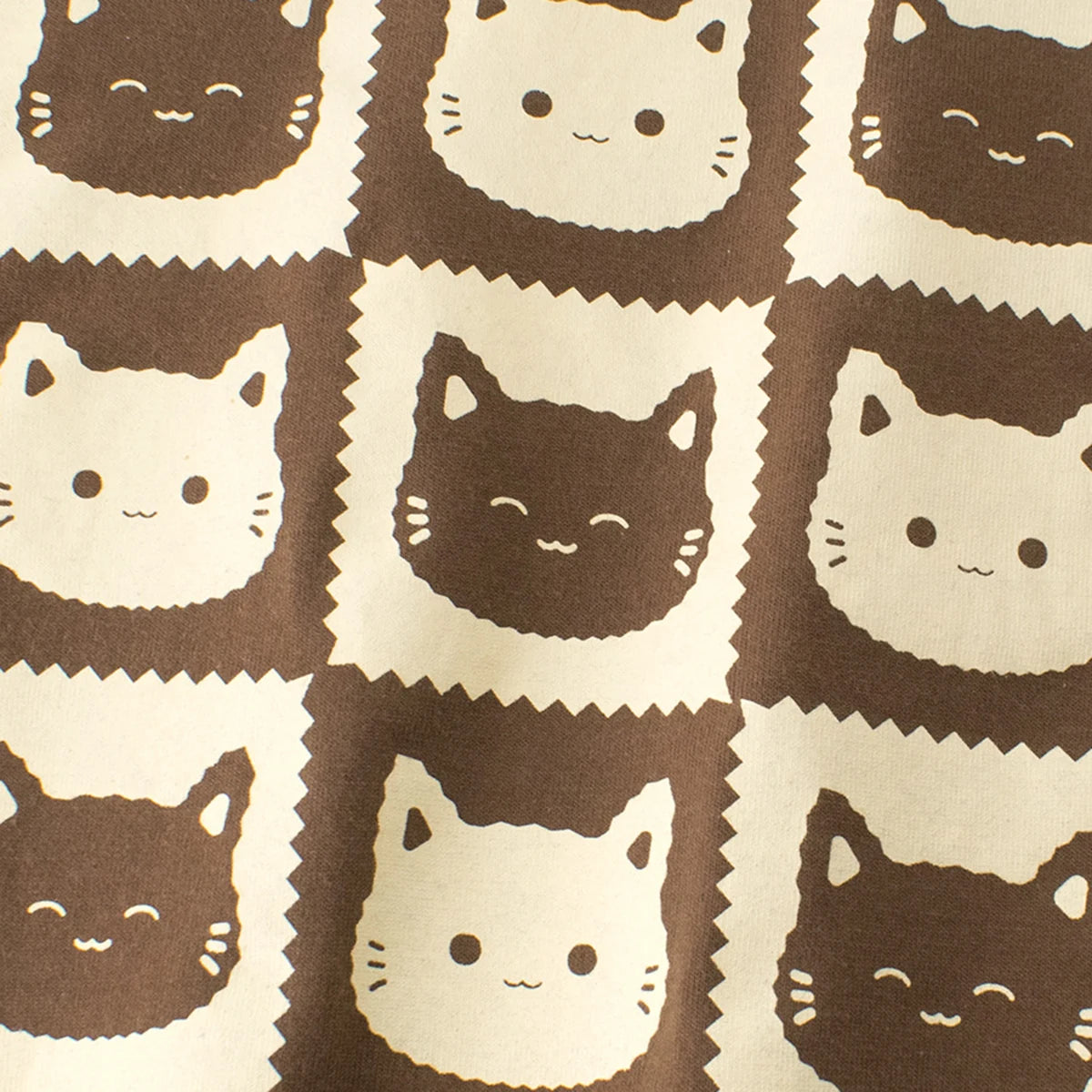 Boys Brown Cat Print Short Sleeve T-Shirt Tshirts