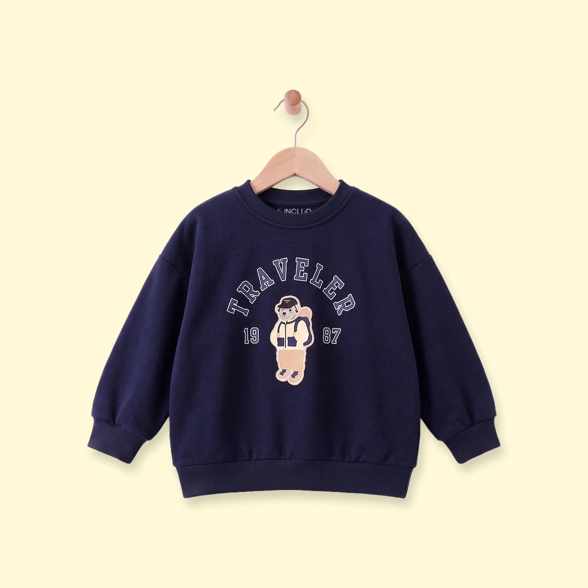Boys Navy Blue Typographic Long Sleeve Sweatshirt Sweatshirts & Hoodies Navy Blue 1-2 Y