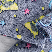 Girls Grey Self-Design Butterfly Patterns Hooded Fleece Sweatshirt With Pant Co-ord Sets 2 pc. Sets