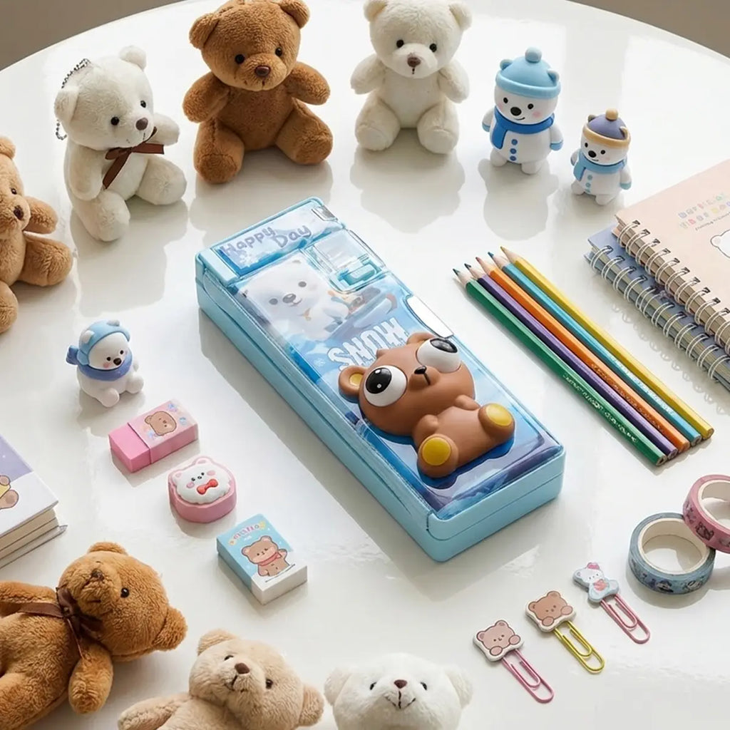 Pop Eye Bunny Cartoon Pencil Holder Box for School Kids Trending Accessories