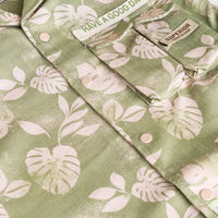 Boys Green Tropical Print Short Sleeve Shirt With Shorts Sets 2 pc. Sets