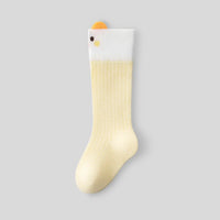 Pack of 6 Girls Multicolor Animal Motif Calf Length Cotton Socks Socks