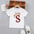 Girls White Crown Graphic Print Short Sleeve T-Shirt Tshirts White 1-2 Y