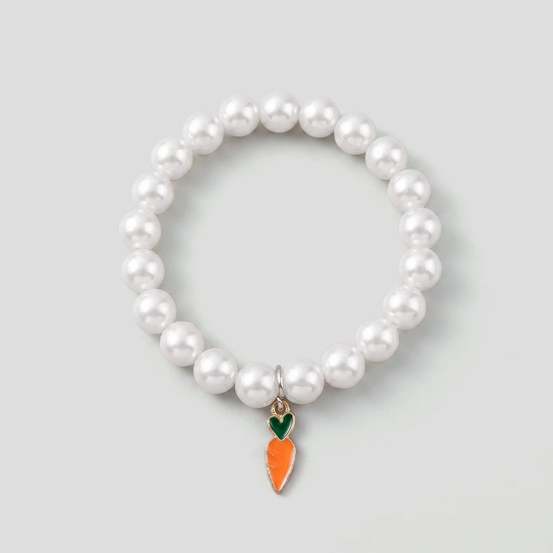 Pack Of 5 Girls Multicolour Pearl Charm Bracelet Sets Bracelet