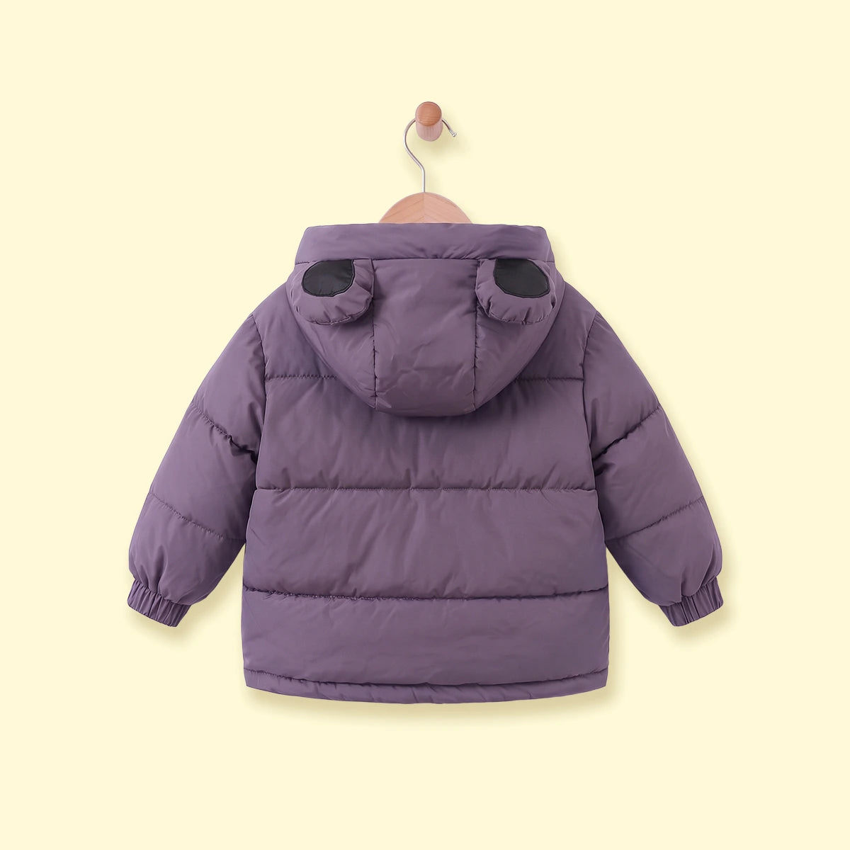 Girls Purple Fleece-Lined Hooded Puffer Jacket Coats & Jackets