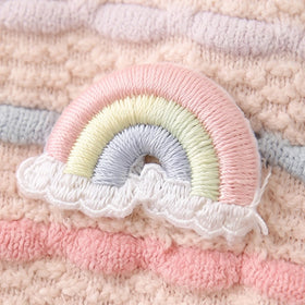 Girls Light Pink Striped Long Sleeve Cardigan Sweaters & Cardigans