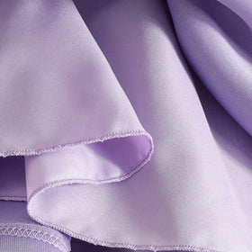 Girls Purple Sleeveless Fit & Flare Party Wear Dress With Embellished Bow Applique Party Dresses