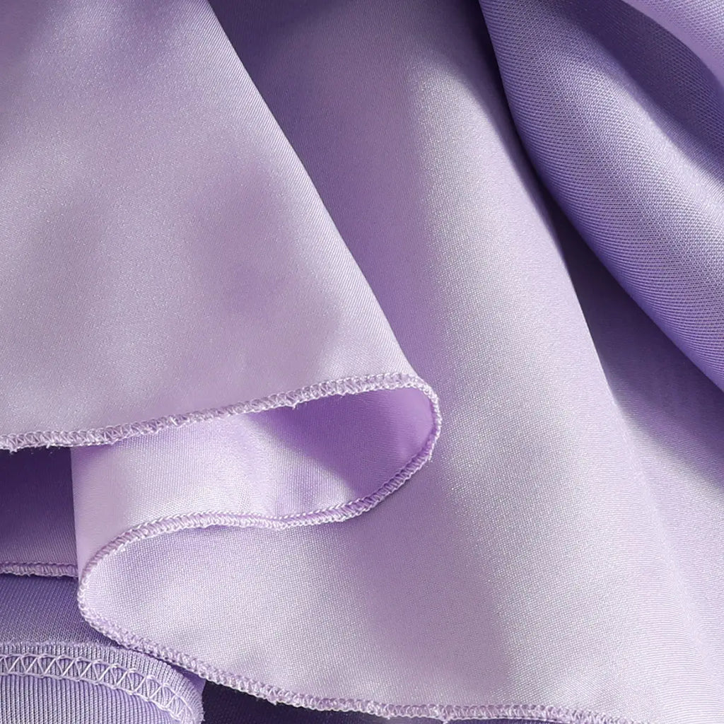 Girls Purple Sleeveless Fit & Flare Party Wear Dress With Embellished Bow Applique Party Dresses