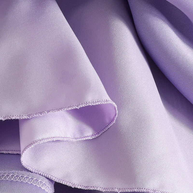 Girls Purple Sleeveless Fit & Flare Party Wear Dress With Embellished Bow Applique Party Dresses