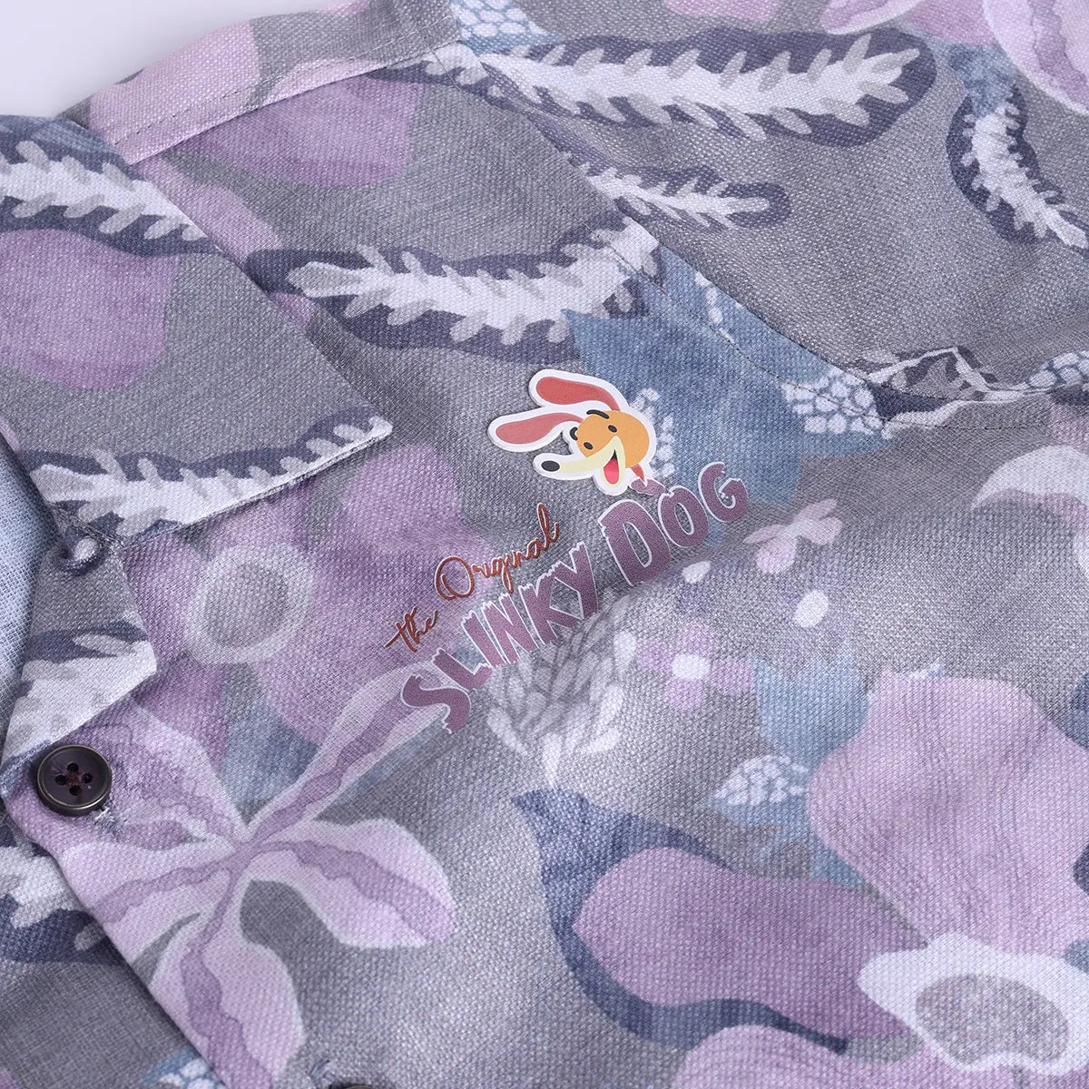 Boys Grey Tropical Print Short Sleeve Shirt With Elasticated Shorts Sets Sets