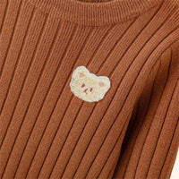 Boys Brown Self-Design Stripes Pattern Regular Sweater Sweaters & Cardigans