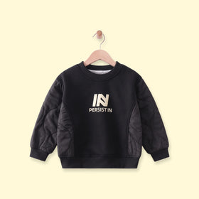 Boys Black Typographic Long Sleeve Sweatshirt Sweatshirts & Hoodies Black 1-2 Y