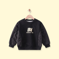 Boys Black Typographic Long Sleeve Sweatshirt Sweatshirts & Hoodies Black 1-2 Y