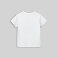 Boys White Graphic Cartoon Printed Short Sleeves T-Shirt Tshirts