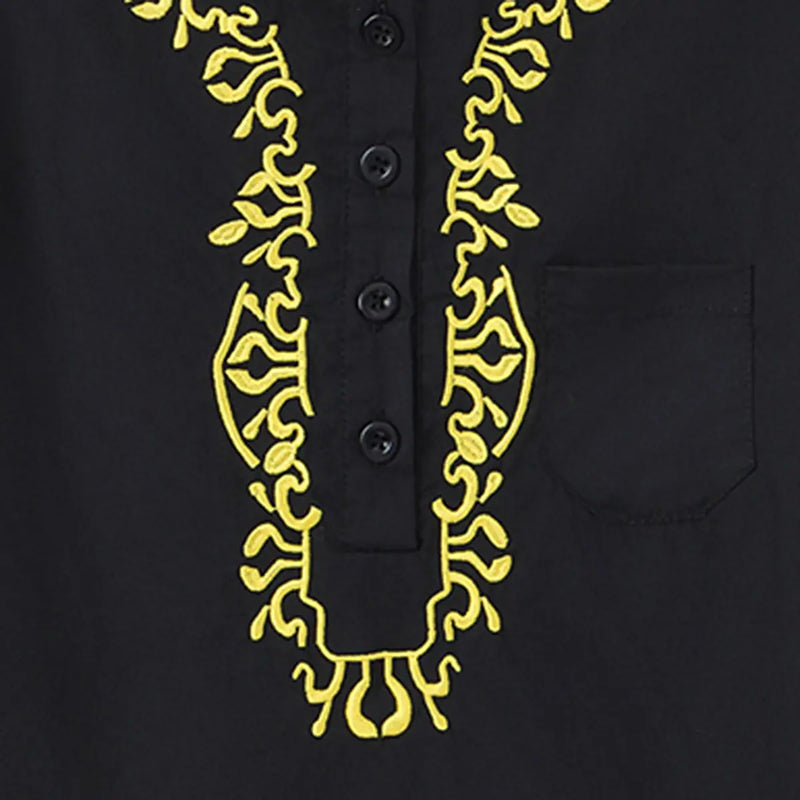 Boys Black Embroidered Kurta With Pajama Sets Ethnicwear Boys