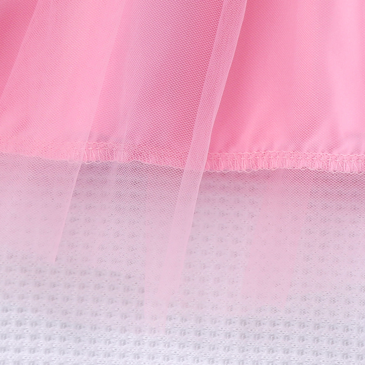 Girls Light Pink Flutter Sleeves Fit And Flared Dress Casual Dresses