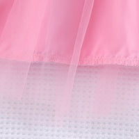Girls Light Pink Flutter Sleeves Fit And Flared Dress Casual Dresses