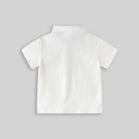 Boys White Short Sleeve Polo T-Shirt With Elasticated Shorts Sets Sets