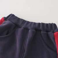 Boys Navy Blue Hooded Zipper Jacket With Puffer Vest & Jogger Sets Sets