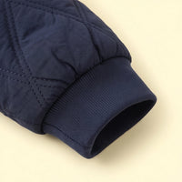 Boys Navy Blue Long Sleeve Zip-Up Bomber Jacket Coats & Jackets