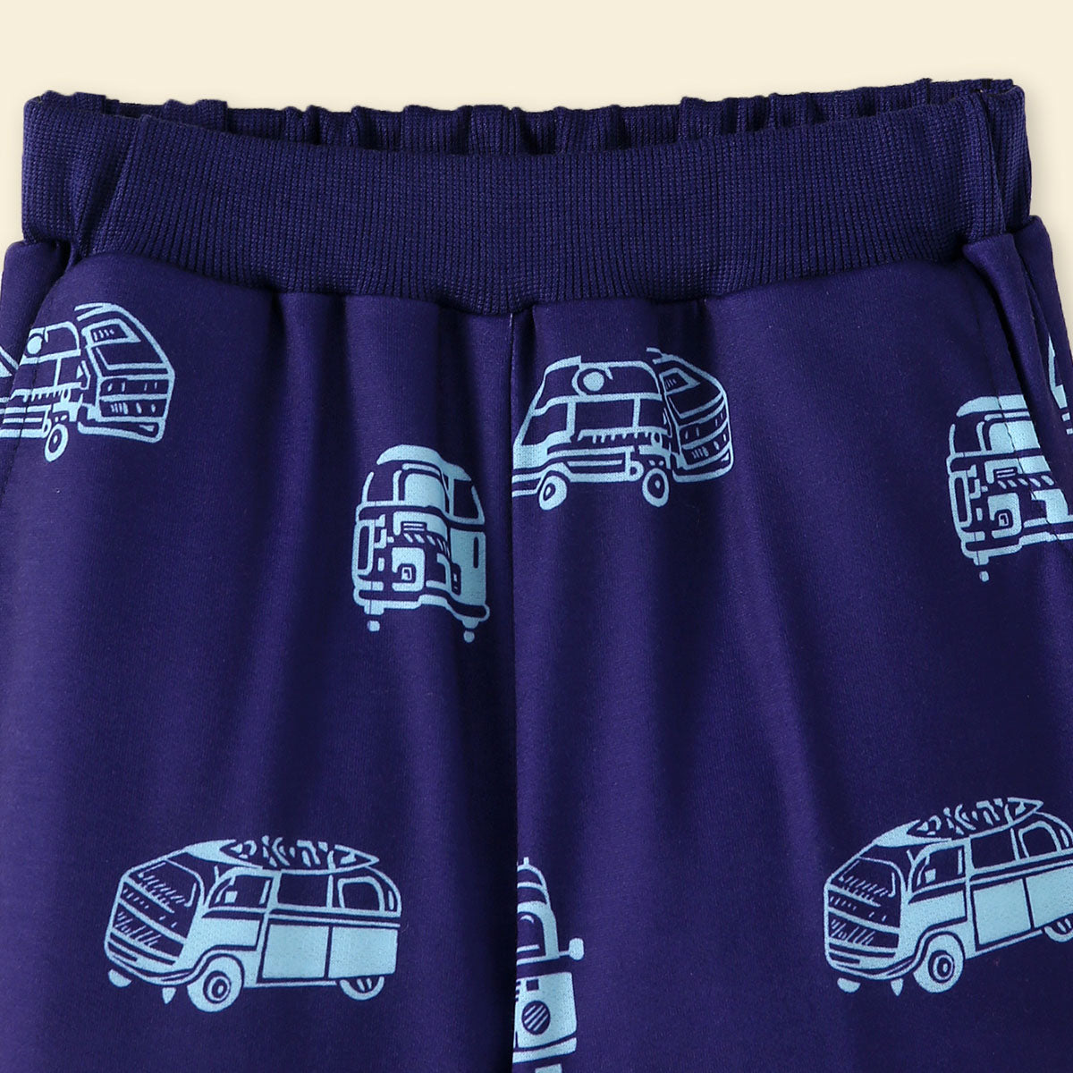 Girls Navy Blue Printed Joggers - Pack Of 2 Trackpants & Joggers
