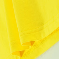 Girls Yellow Sunflower Print Short Sleeve T-Shirt Dress Casual Dresses