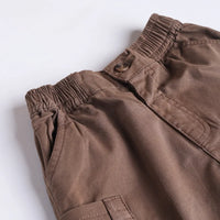 Boys Embroidered Short Sleeve Shirt With Brown Shorts Sets 2 pc. Sets