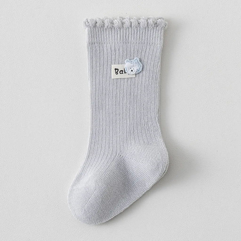 Pack of 3 Girls Multicolour Ruffle Edge Calf Length Socks Socks