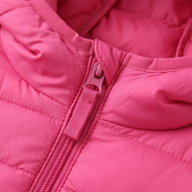 Girls Pink Hooded Quilted Puffer Jacket Coats & Jackets
