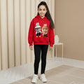 Girls Red Labubu Graphics Hoodie Sweatshirt Sweatshirts & Hoodies Red 6-7 Y