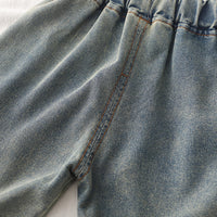 Boys Green Star Print Shorts Sleeves T-Shirt With Denim Shorts Set 2 pc. Sets