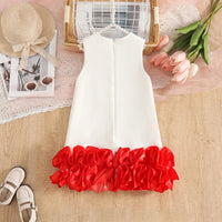 Girls Red Ruffle A-line Party Dress Party Dresses