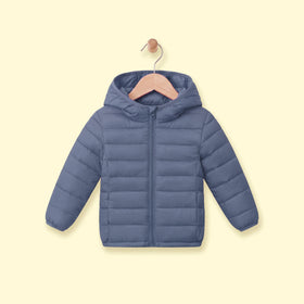 Boys Grey Hooded Quilted Puffer Jacket Coats & Jackets Grey 3-4 Y
