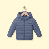 Boys Grey Hooded Quilted Puffer Jacket Coats & Jackets Grey 3-4 Y