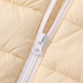 Girls Yellow Hooded Zip-up Puffer Jacket Coats & Jackets