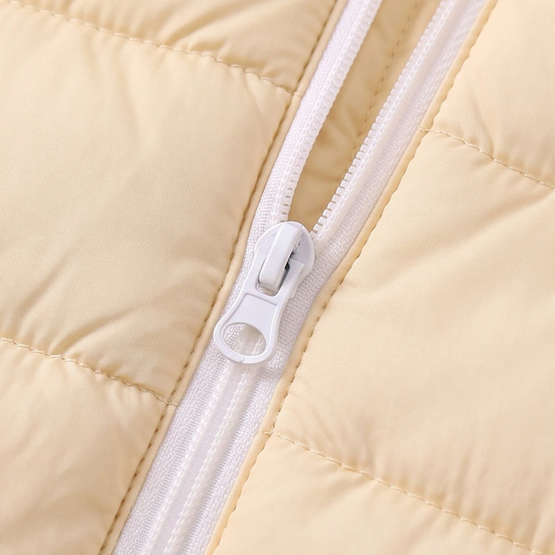 Girls Yellow Hooded Zip-up Puffer Jacket Coats & Jackets