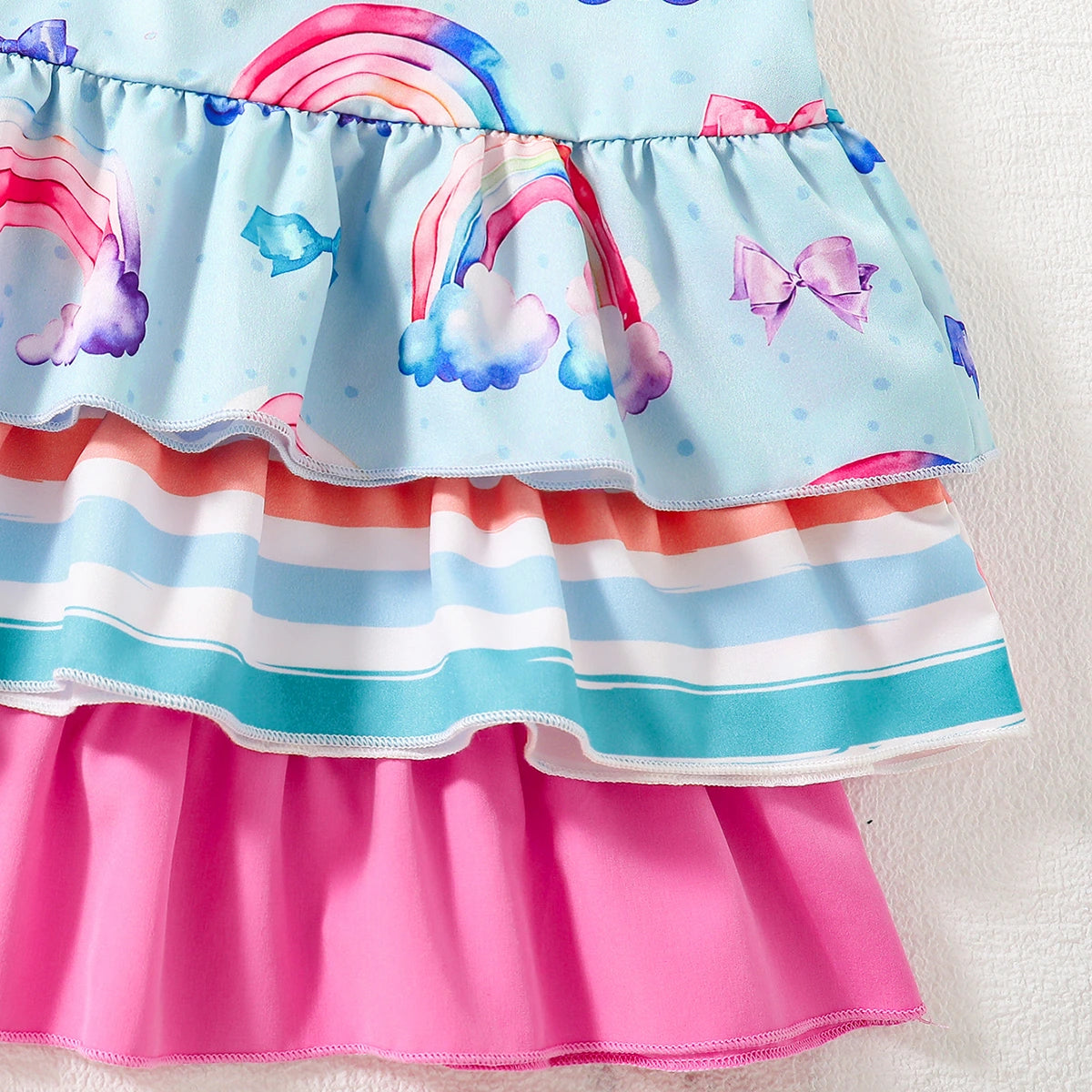 Girls Multicolor Sleeveless Flared A-line Dresses Pack Of 3 Casual Dresses