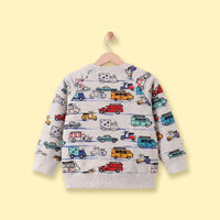 Boys Grey Long Sleeve Graphic Sweatshirt Sweatshirts & Hoodies