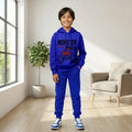 Boys Royal Blue Monster Truck Graphics Hoodies Sweatshirt With Joggers Sets 2 pc. Sets Royal Blue 1-2 Y