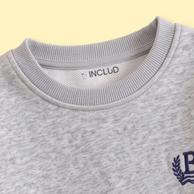 Boys Light Grey Embroidered Sweatshirt & Joggers Sets 2 pc. Sets