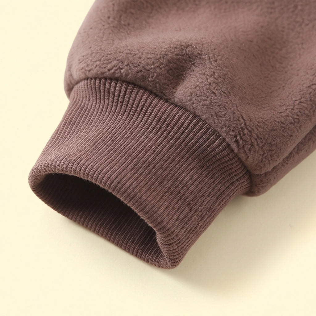 Boys Brown Paw Applique Jogger Joggers