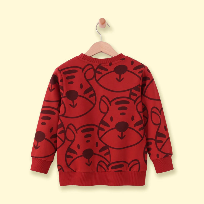 Boys Red Graphic Long Sleeve Sweatshirt Sweatshirts & Hoodies