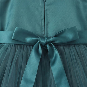 Girls Green Sleeveless Party Gown Party Dresses
