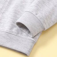 Boys Light Grey Striped Jacket With Denim Pants Sets Sets