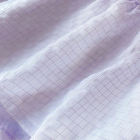 Girls Purple Checked Sleeveless Top With Bloomer-style Shorts Sets Sets