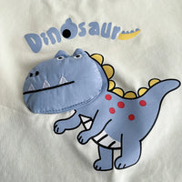 Boys Blue Dinosaur Printed T-Shirt With Shorts Sets Sets