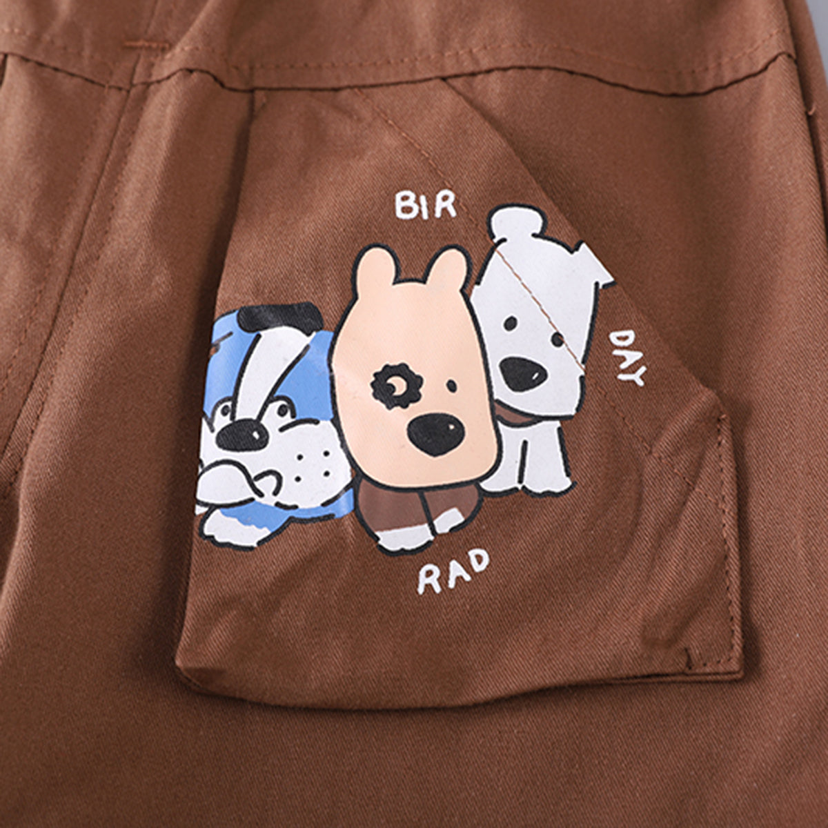 Boys Blue Cartoon Printed Short Sleeves T-shirt With Shorts Set 2 pc. Sets